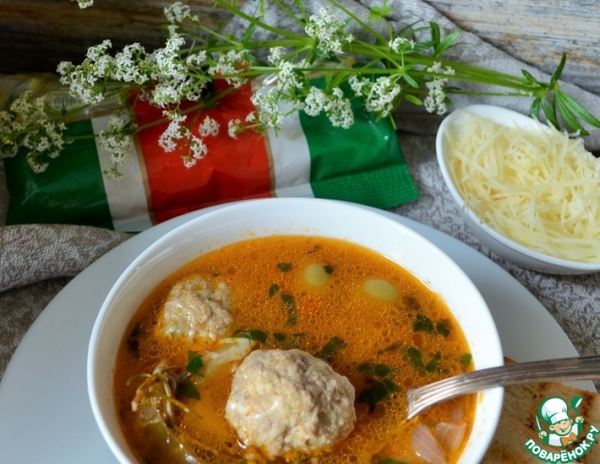 Итальянский "свадебный" суп