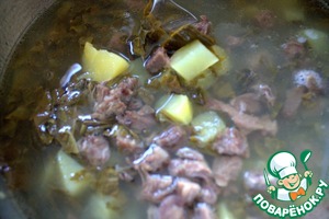 Щавелевый холодный суп с говядиной (Auksta skabenu zupa)